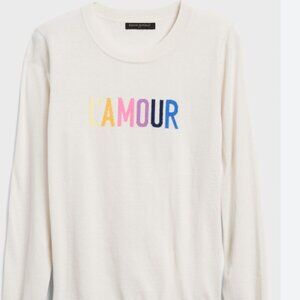 Banana Republic Sweater New Women Medium petite MP Cotton Amour Love